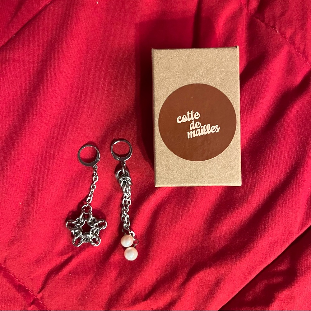 Cottes de Mailles Sulu Chainmail Stainless Steel Earrings